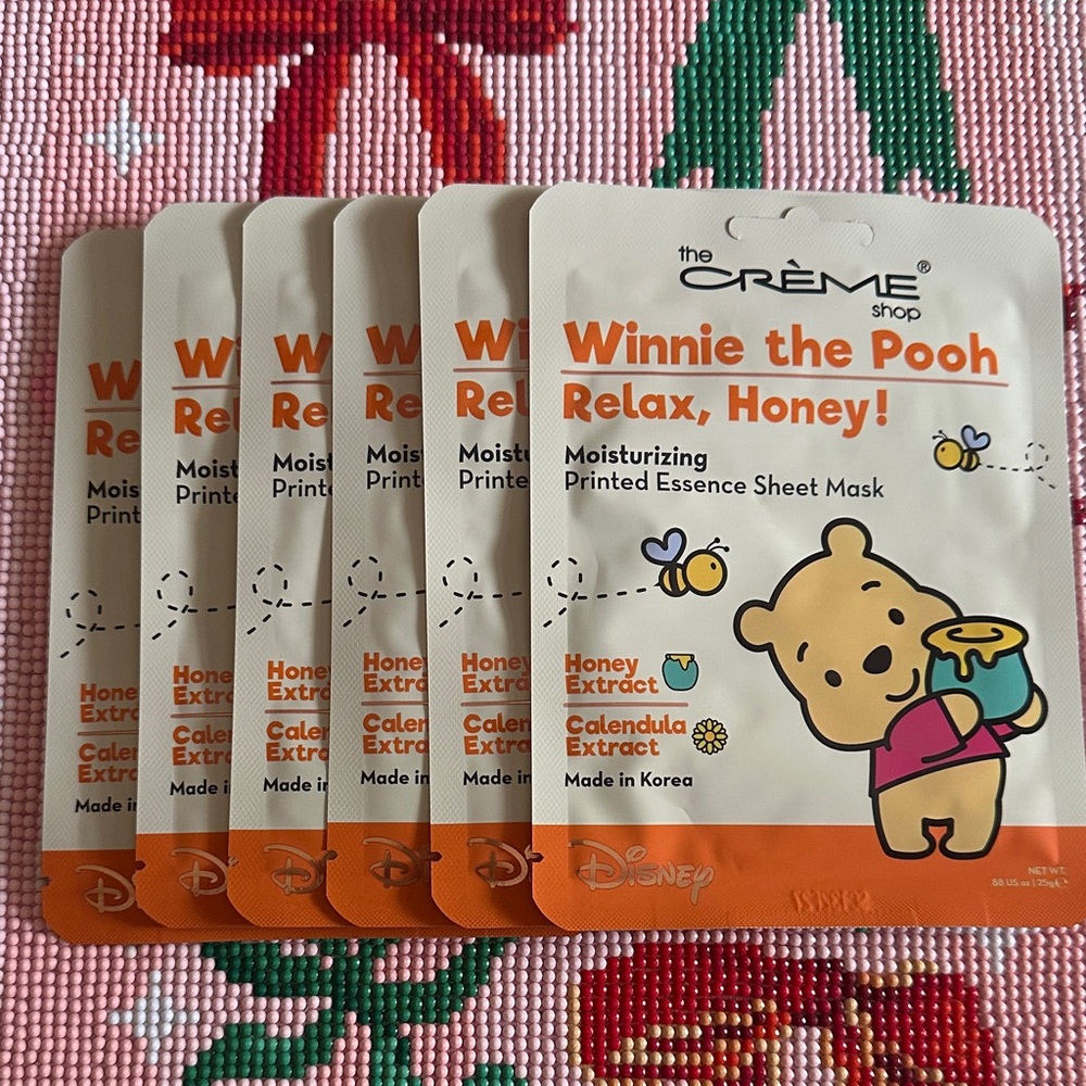 The creme shop x Winnie The Pooh sheet masks